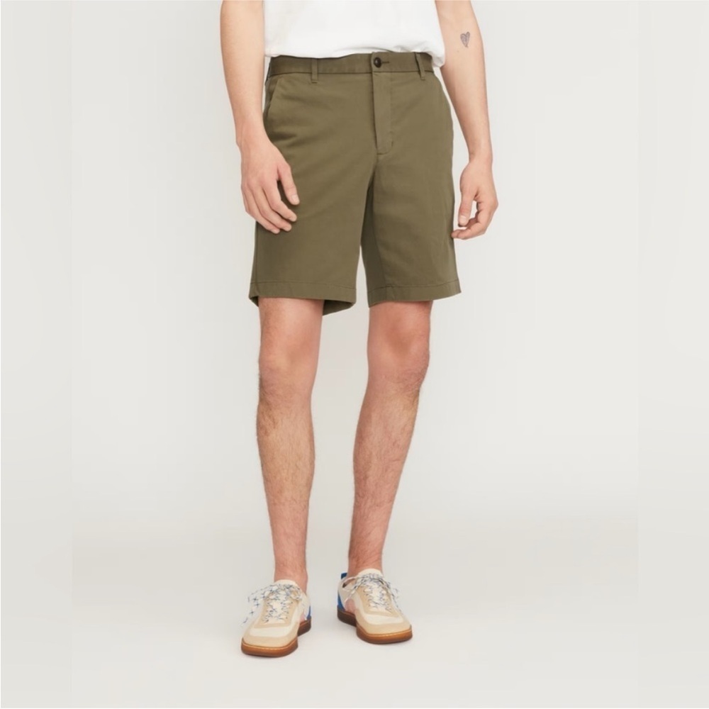 Everlane the 7” slim fit performance chino shorts size 40 new green slim fit
